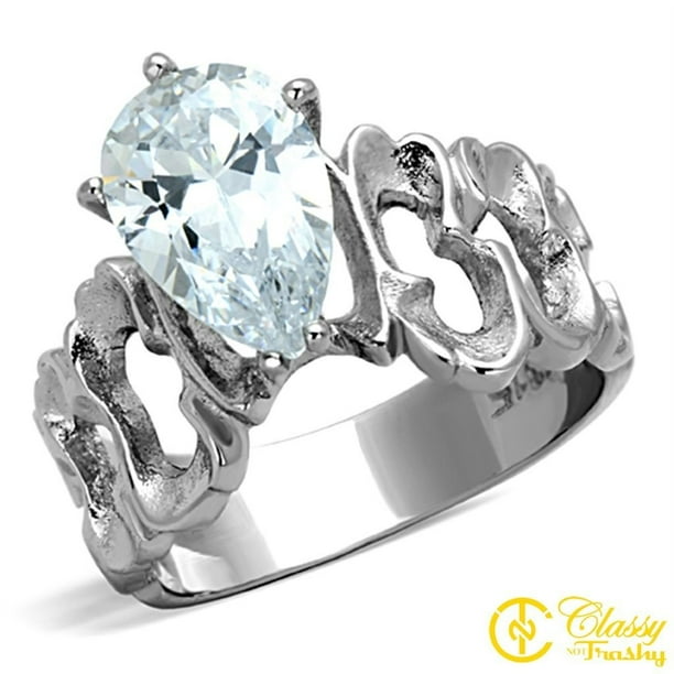 Classy Not Trashy 925 Sterling Silver Round CZ Floating Flower Cluster Ring Size 4.5 Classy Not Trashy 925 Sterling Silver Round CZ Floating Flower Cluster Ring Size 4.5